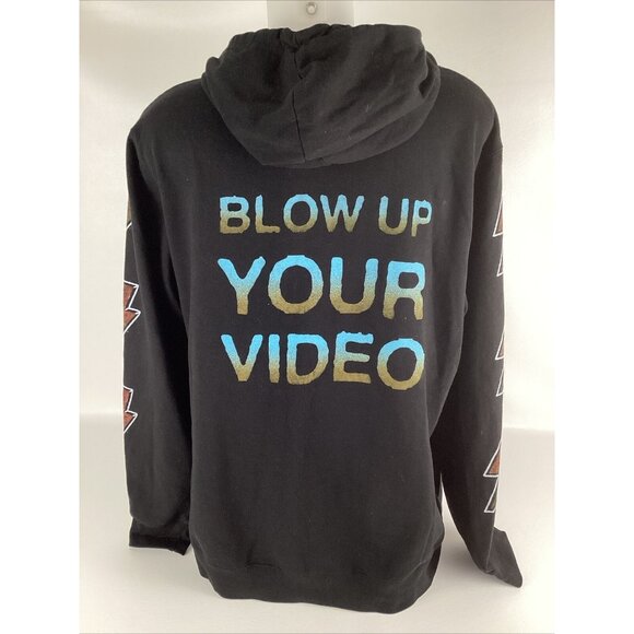 AC/DC Hoodie Sweatshirt Men's Size S/M Black Heavy Metal Blow Up Your Video - Picture 5 of 7